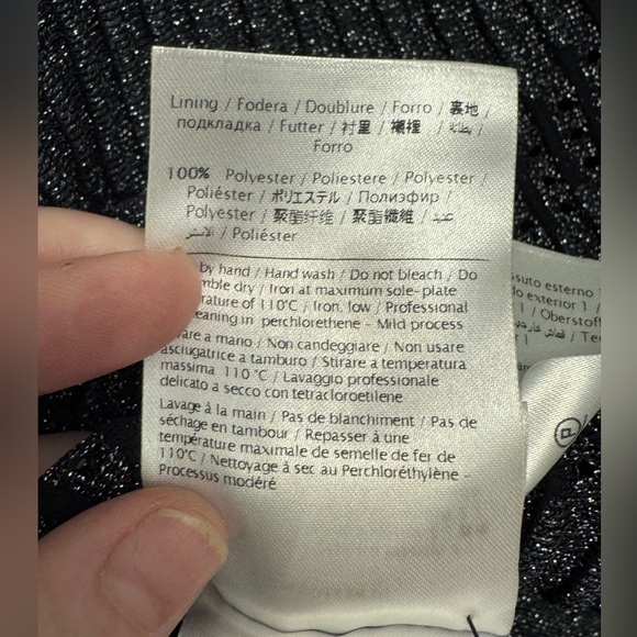 MISSONI $745 Retail Bicolor Mesh Long Sleeve Lurex Dress, Size 38 (US 6/8) - Picture 16 of 16